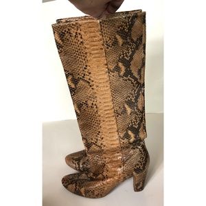 zara snake print boots